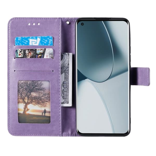 Lommebokdeksel med Stativ og Håndleddsstropp til Sony Xperia 1 VIII Purple
