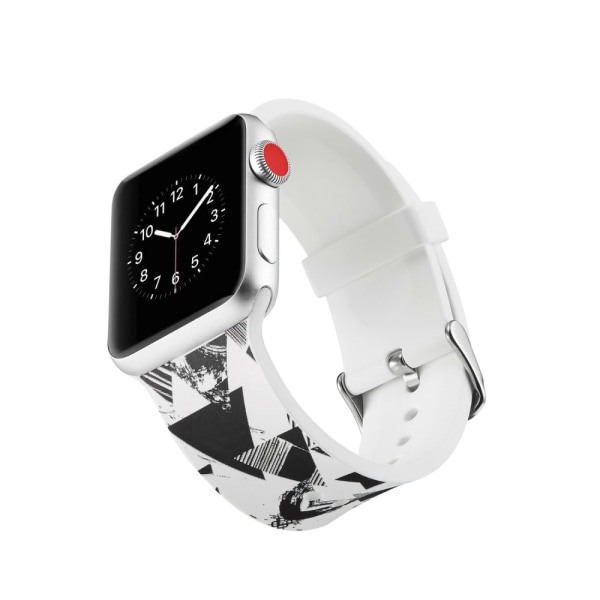 Silicone klockrem för Apple Watch 4 44mm, 3/2/1 42mm - Triangle multifärg