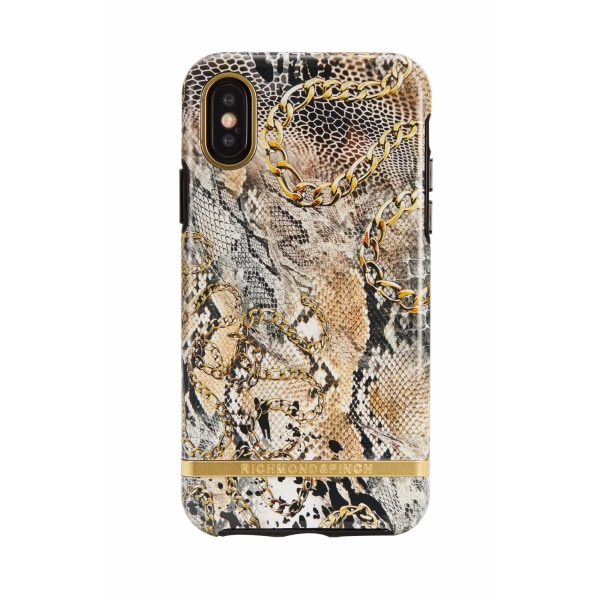 Richmond & Finch etui til IPhone XS / X - Chained Reptile Beige