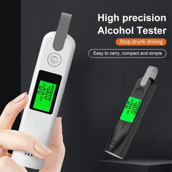 Breathalyzer 3 farveindikator High Precision Alkoholtester LED-s Black