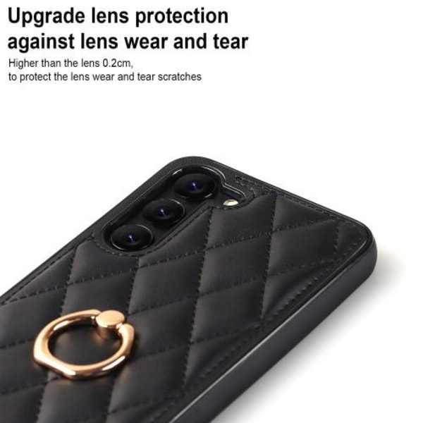 Samsung Galaxy S23 Case Rhombus Grid Pattern Takakannen Rengastu Black