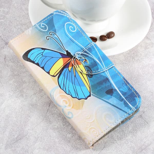 Pattern Printing Wallet Folio Flip Suojakuori - Sony Xperia XA1 Beautiful Butterfly