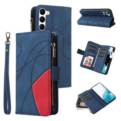 KS Lommebok - deksel til Samsung Galaxy S23 - Blå/Rød Blue