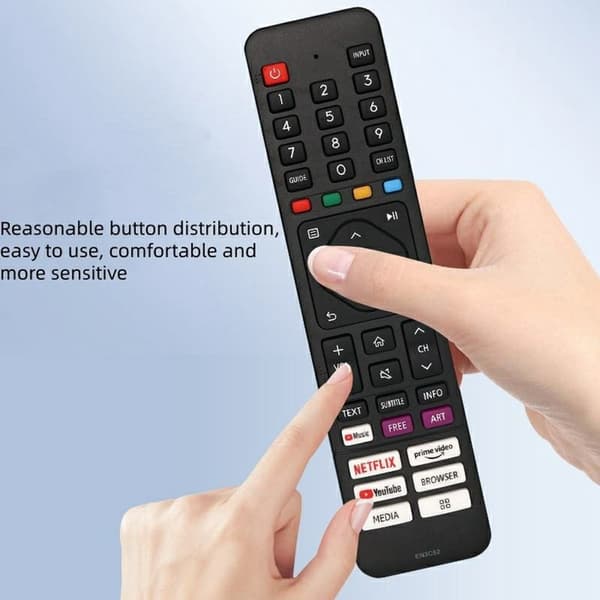 Fjärrkontroll Ersättning EN3C52 För Hisense TV Svart