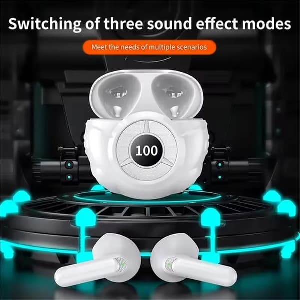 Trådløse Hovedtelefoner Semi In-Ear Støjreducerende HiFi Stereolyd Bluetooth - Sort Black