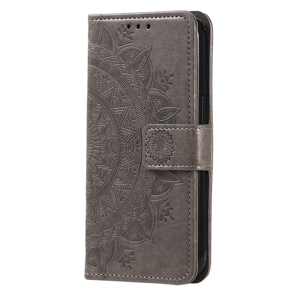 Til Xiaomi Redmi A5 4G / Poco C71 4G Stand Cover Totem Tegnebogsetui Grey