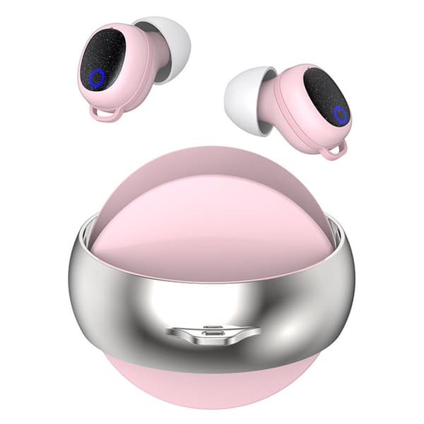 Trådlösa Hörlurar Bluetooth IPX7 Brusreducerande In-Ear För Sömn - Rosa Vit
