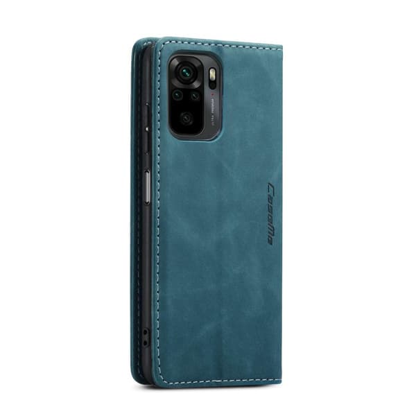 CASEME Retro tegnebog taske til Xiaomi Redmi Note 10 4G/Note 10S - Blå Blue