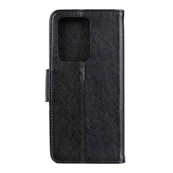 Textured Split Leather Lompakkokotelo Samsung Galaxy Note 20 Ultra Black