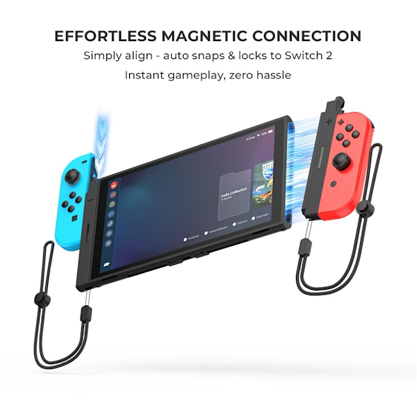 Joy-Con-adapter kompatibel med Nintendo Switch 1-controller til Switch 2 Black