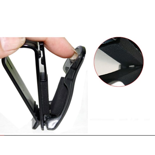 Multi-function Car Sunglasses Glasses Holder Paper Clip Black