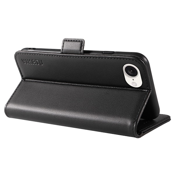 YIKATU læder pung-etui til iPhone 17e / 16e - Sort Black