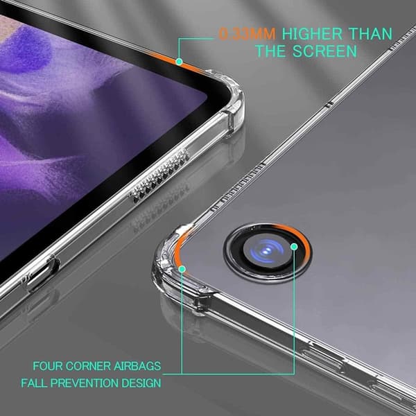 Til Samsung Galaxy Tab A9+ Etui TPU cover + Hærdet Glas Transparent