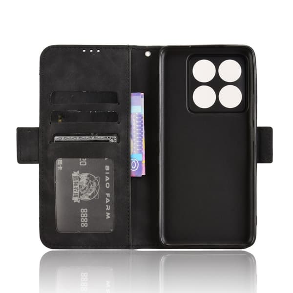 Xiaomi 14T Pro useiden korttipaikkojen lompakkokotelon suoja Black