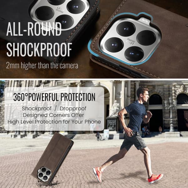 CASEME Plånboksfodral Xiaomi 15T Pro - Coffee Mörkbrun