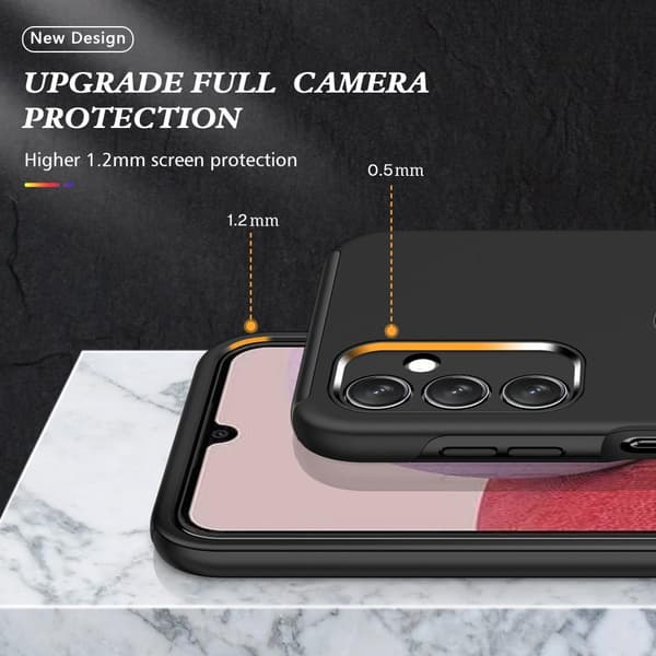 Samsung Galaxy A14 5G Fingerring Kickstand Hybrid Taske - Sort Black