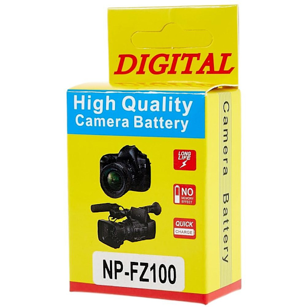 NP-FZ100 litiumioniakku Sony A7M3/A7R3/A7R111/ILCE-9/A6600/A9M2 jne Black