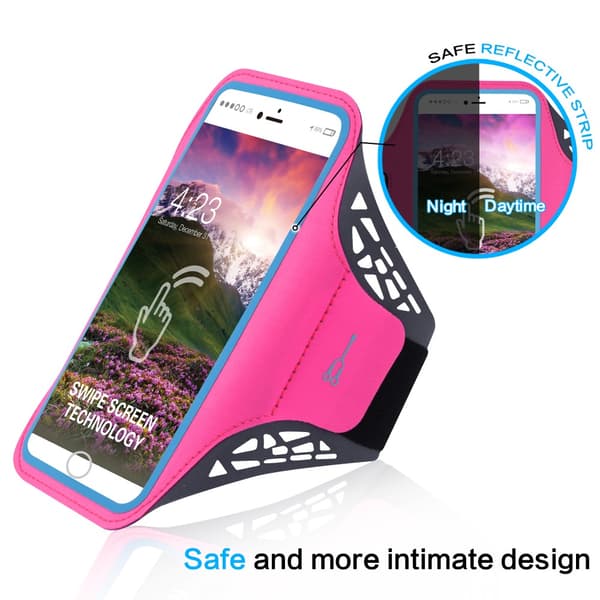 BDD - 061Z Sportsarmbånd til iPhone 7 Plus/Galaxy S7 Edge - Rosa Pink