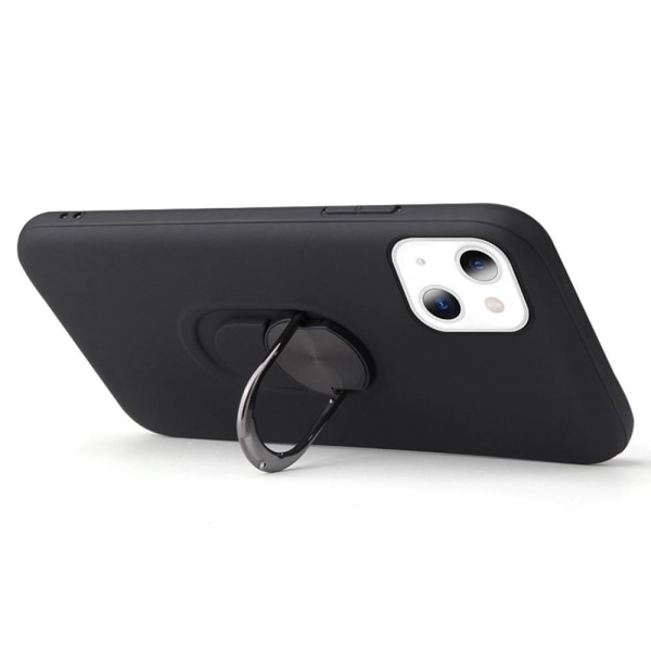 iPhone 13 Mini Finger Ring TPU Hybrid Cover Kickstand Black