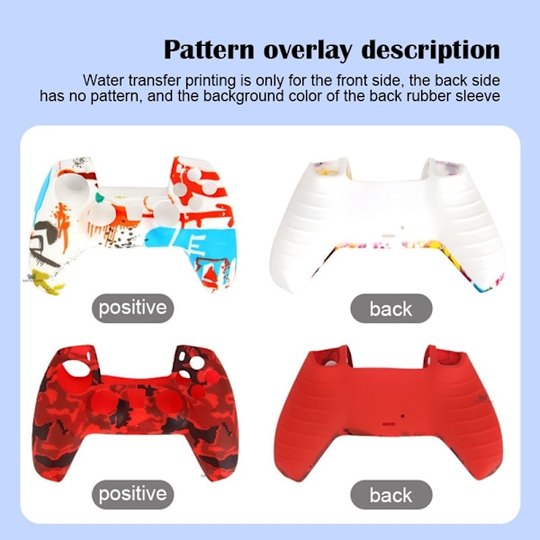 DATA FROG Silikondeksel for Sony Playstation 5 Gamepad med 2 Rocker Caps Multicolor