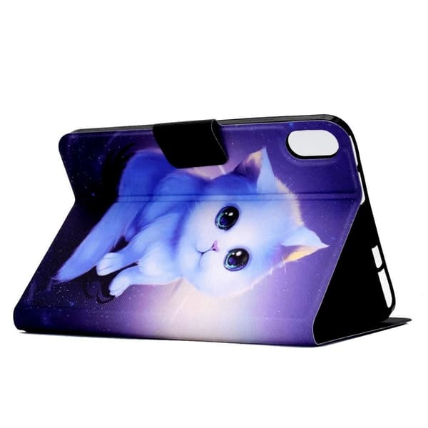 Apple iPad 10.9 2022 Sammenleggbart dekselkortholder - Katt White