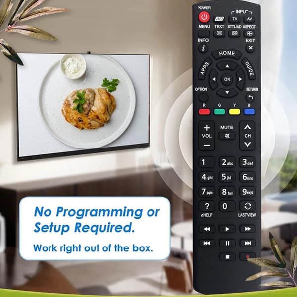 Fjernkontrollerstatning for N2QAYB000933 For Panasonic TV Black