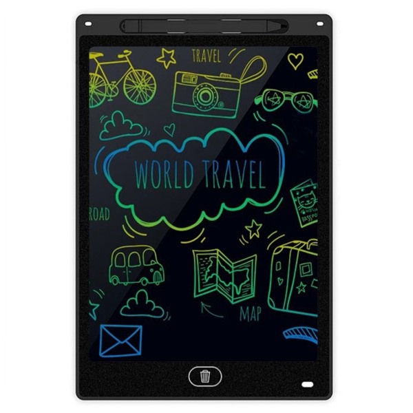 JX-10 10-tommer LCD-skriveblok til tegneblok Doodle-blok Black