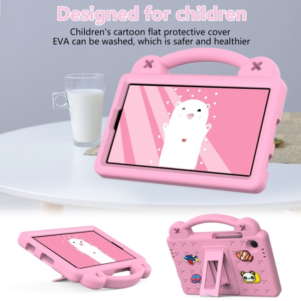 Till Samsung Galaxy Tab A9 EVA Foam Stand Skal Fodral - Rosa Rosa