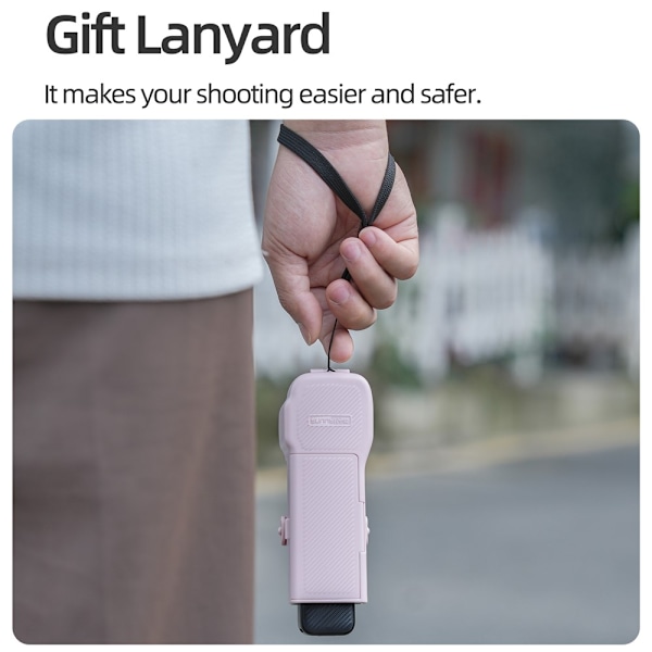 Etui til DJI Osmo Pocket 3 Magnetisk Lukning Opbevaring + Håndrem - Grå Black