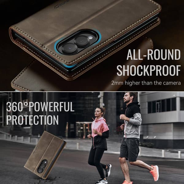CASEME Telefonlommebokdeksel til Samsung Galaxy Z Fold8 Brown