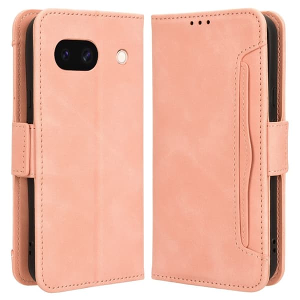 Google Pixel 8a Telefonveske med flere kortlommer Pink