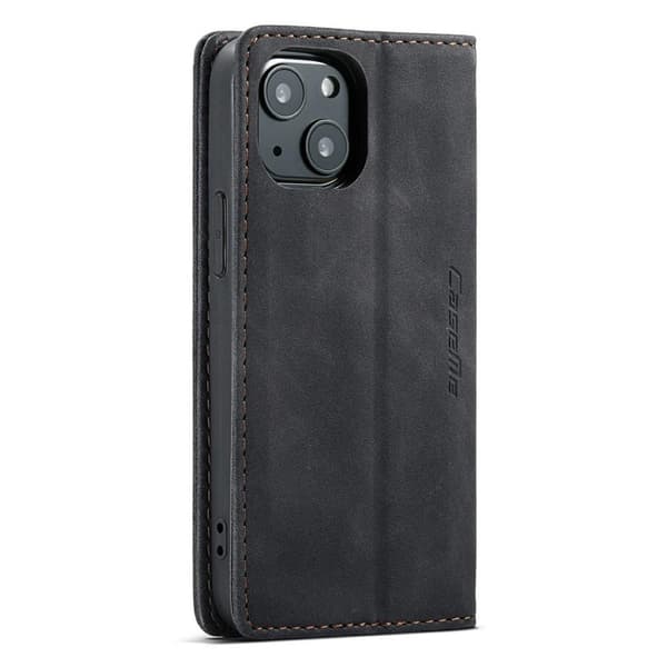 CASEME Retro lompakkokotelo iPhone 13 - musta Black