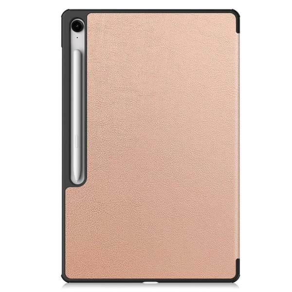 Trifoldet stativ Smart Taske til Samsung Galaxy Tab S10 FE+ Pink gold