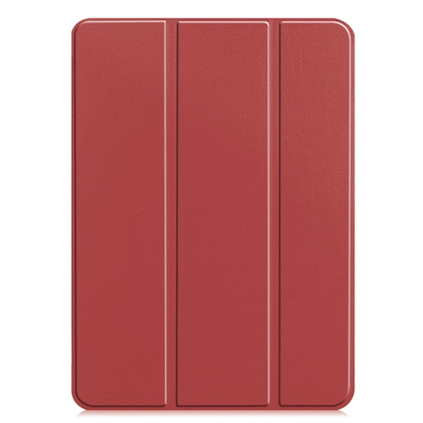 iPad Pro 11 (2024) Kotelo Auto Herää / Nuku Kolminkertainen Taittojalusta Tabletin Suoja - Viininpunainen Wine red