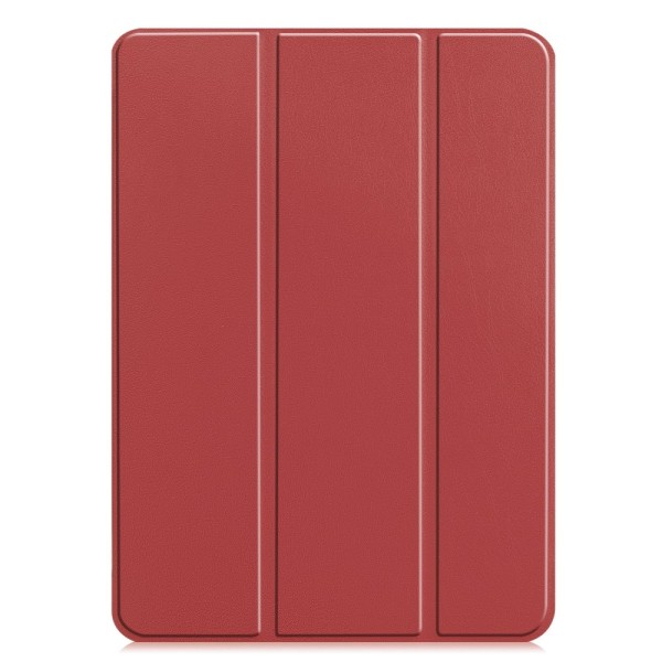 Til iPad Pro 11 (2024) Etui Tre-fold Stativ Tablet Cover - Vinrød Wine red