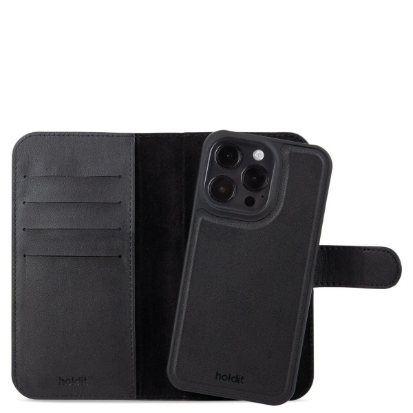 HOLDIT Wallet Case Magnet Plus Wallet etui til iPhone 15 Pro Black