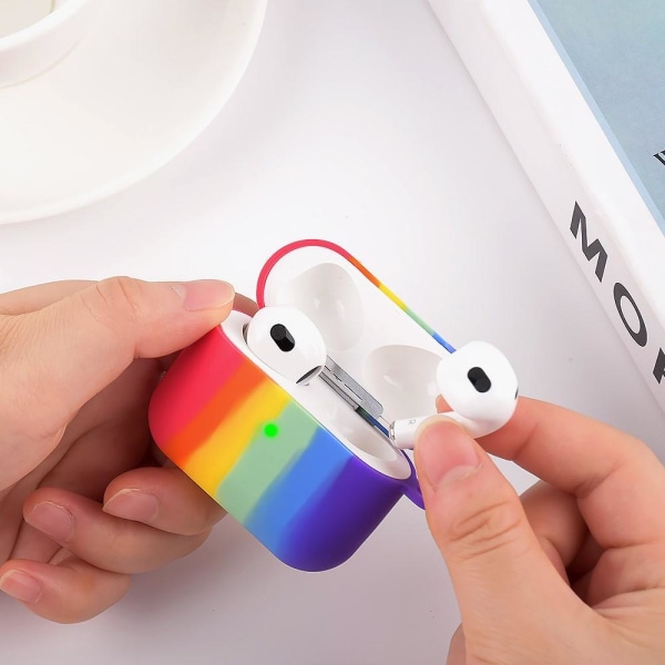 Pride Regnbåge Silikon Skal for Apple AirPods 3 Röd