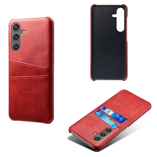 Samsung Galaxy S25 KSQ Pu-nahkapäällysteinen kuori kova kotelo Red
