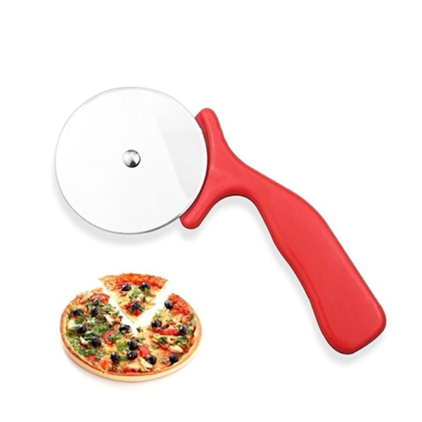 Pizzaskærer Pizzaskærekniv Kageværktøj Pizzahjul - Sort Black