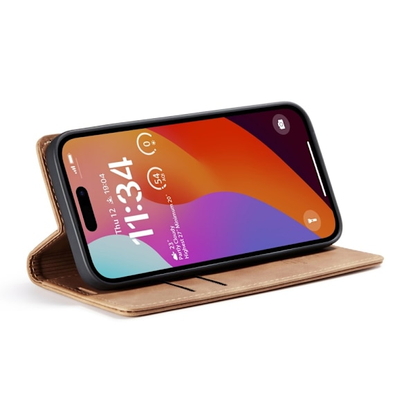 CASEME Retro tegnebog taske til iPhone 16 Pro Max Brown