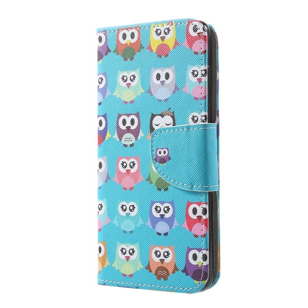 Pattern Lompakkokotelo Samsung Galaxy S10 Plus - Multiple Owls Black