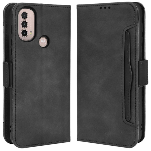 Wallet Stand Telefontaske til Motorola Moto E20/E30/E40 - Sort Black