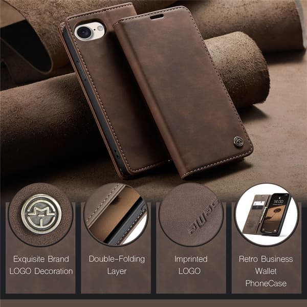 CASEME pungetui til iPhone 17e / 16e Brown