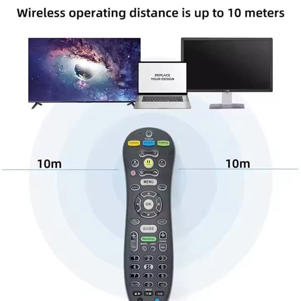 Fjernkontroll Utskiftning for S30-S1B for U-Verse set-top-boks LCD-TV infrarød Black