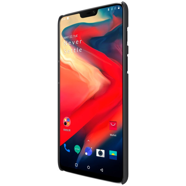 NILLKIN Super Frosted Shield Hard Plastic Taske til OnePlus 6 - Sort Black