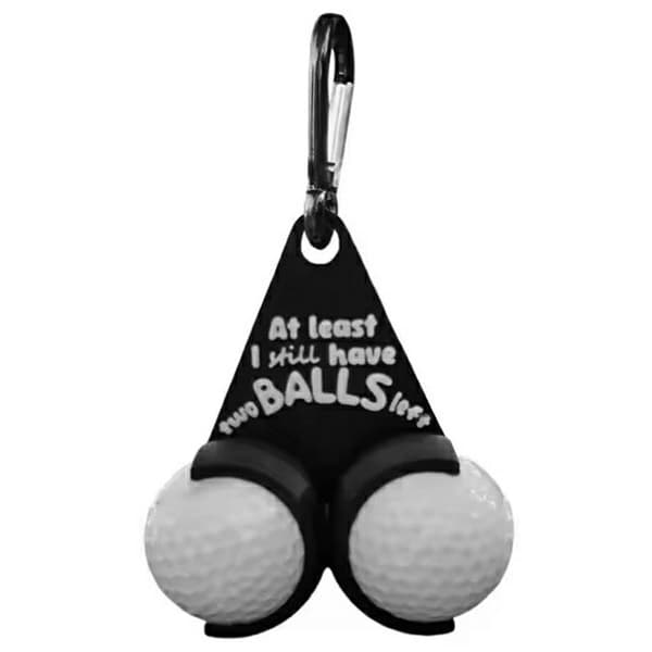 Golfbollshållare Roliga bokstäver Dubbla golfbollar Golfpresent - Stil A Svart