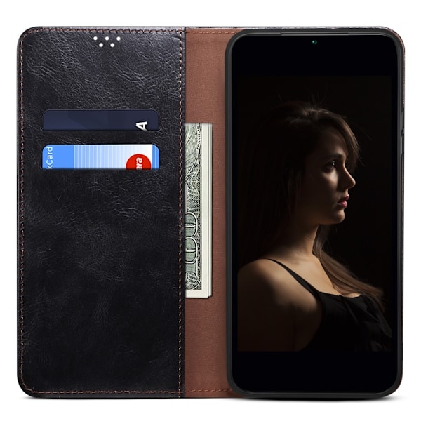 Crazy Horse pung-etui til Nothing CMF Phone 2 Pro - Sort Black