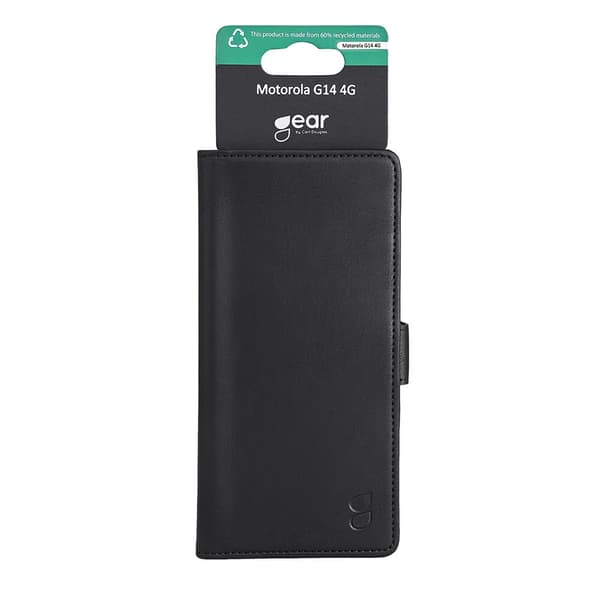 GEAR Wallet cover, sort til Motorola Moto G14 Black