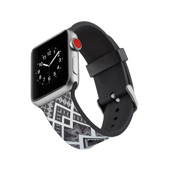 Silicone klockrem för Apple Watch 4 44mm, 3/2/1 42mm - Quadrangle multifärg