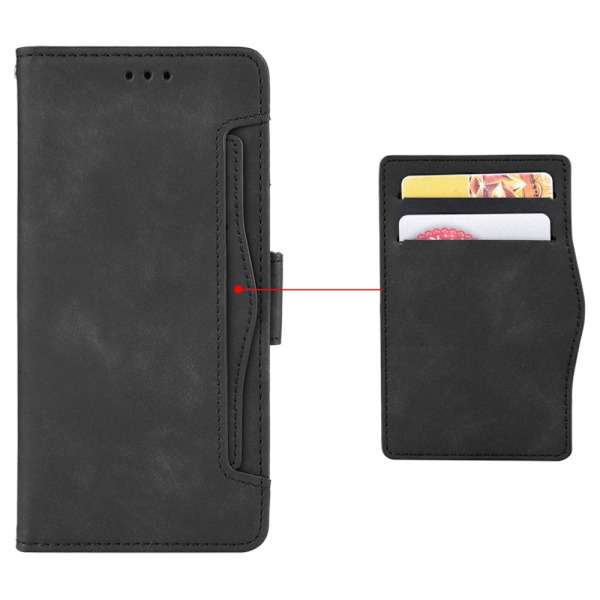 Till Ulefone Note 17 Pro Flera kortplatser Plånboksfodral skyddande Svart